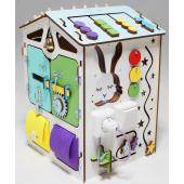 Бизиборд Домик "Я умею" 30х30х40 см