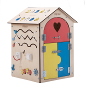 Бизиборд большой домик Бизикидс Wood 70 х 45 см