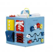 Развивающий Бизикуб Голубой 25х25 см