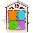 Развивающий Бизиборд домик со светом  35х25 см фотографии