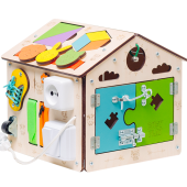 Развивающий Бизиборд домик Ферма 25х25 см