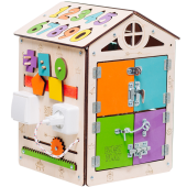 Развивающий Бизиборд домик Цифры  35х25 см