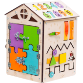 Бизиборд домик Пазл 35х25 см