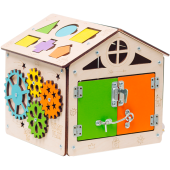 Развивающий Бизиборд домик 25х25 см