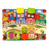 Бизиборд Паровозик с вагончиками