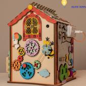 Бизидом Светлый с подсветкой, мебелью и машинкой 32х42см