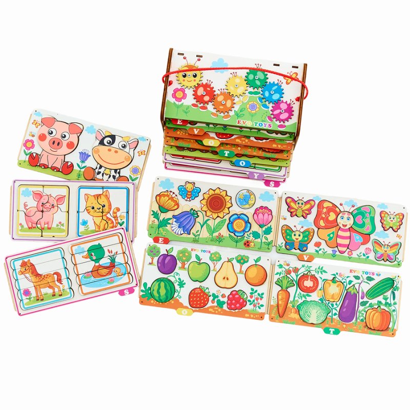 Сортер развивающий Умный комодик - На ферме, фигуры вкладыши фото