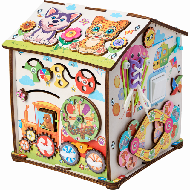 Бизиборд домик Лапки 2.0 со светом