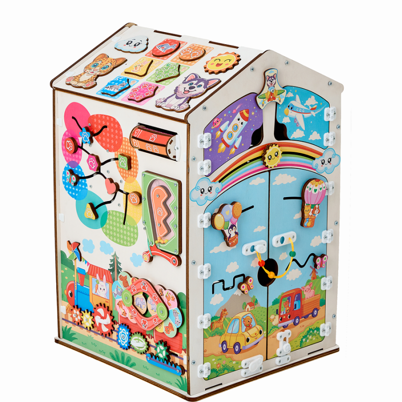 Домик развивающий Лапки Макси, 38х40х60 см со светом фото