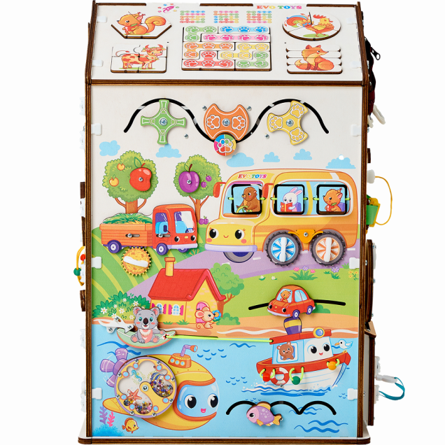 Домик развивающий Лапки Макси, 38х40х60 см со светом