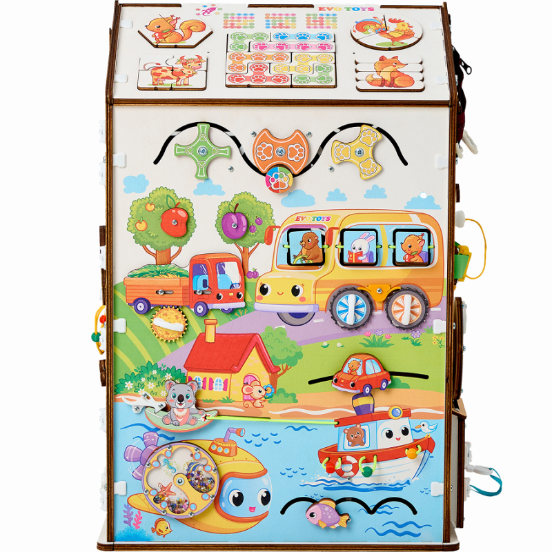 Домик развивающий Лапки Макси, 38х40х60 см со светом фото