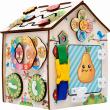 Бизиборд домик развивающий Лето 20х20х25 см со светом фотографии