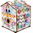 Бизиборд домик развивающий Смайлики на аттракционе со светом