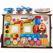 Бизиборд домик Смайлики на паровозике со светом фотографии