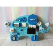 Мятно-белый бизиборд "Слоник"