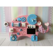 Бизиборд Слоник Нежно-Малиновый