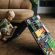 Бизиборд двусторонний МАКСИ черный яркий со светом,  40х60 см  фотографии
