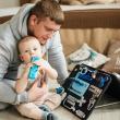 Бизиборд двусторонний мини черный со светом,  40х30 см  фотографии