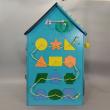 Бизиборд Домик 50х30 см со светом мятный с часами фото