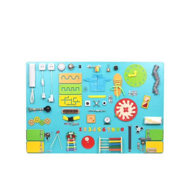 Бизиборд Малыш Смышленыш Мега 120х80 см бирюзовый Мега