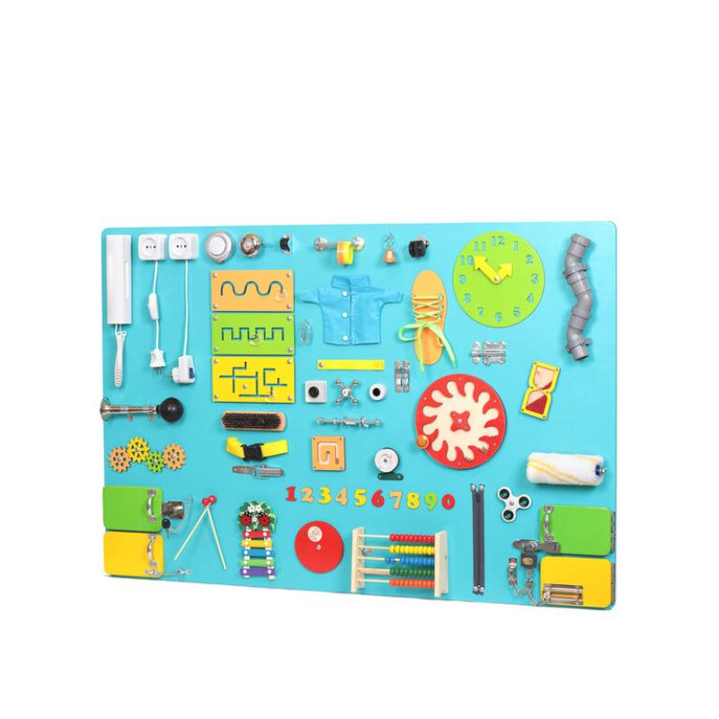 Бизиборд Малыш Смышленыш Мега 120х80 см бирюзовый Мега фото