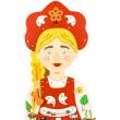 Бизиборд Алёнушка в русском народном костюме, развивающая панель