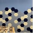 Декоративные настенные панели из ЭКО-войлока MyMatto - Сота желтый фотографии