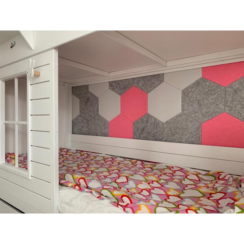 Утепляющие мягкие панели для детской комнаты MyMatto  - Сота розовый фото