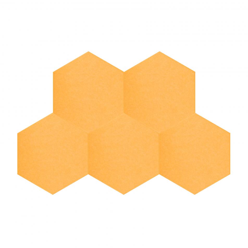 Декоративные настенные панели из ЭКО-войлока MyMatto - Сота желтый