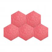 Гипоаллергенные панели из ЭКО-войлока на стену MyMatto - Сота красный мраморный