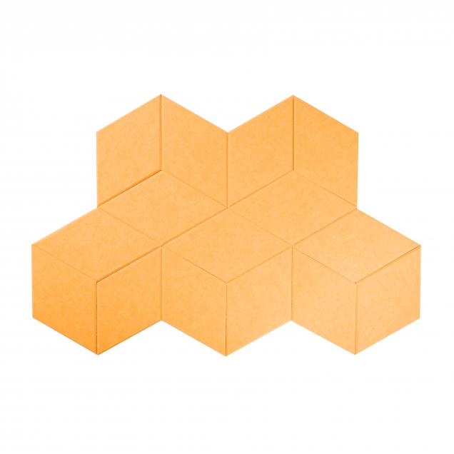 Декоративные настенные панели из ЭКО-войлока MyMatto - Ромб желтый