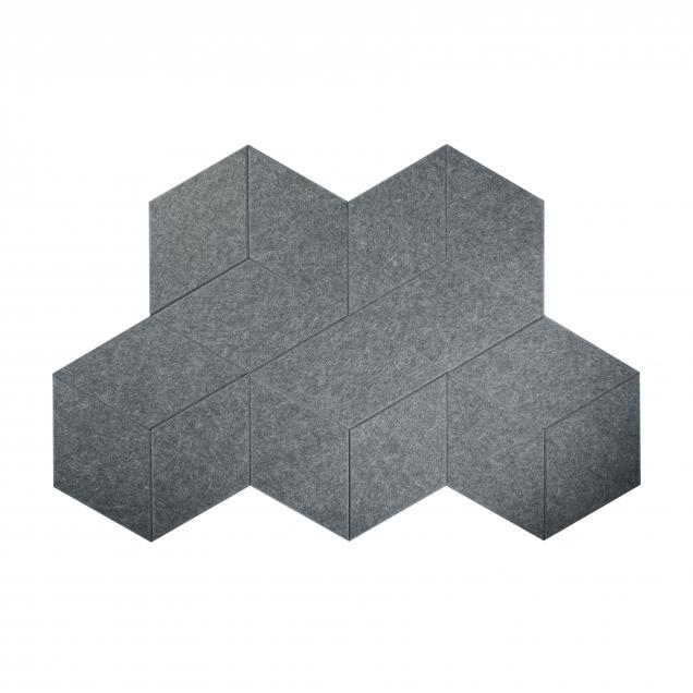 Мягкие шумопоглощающие панели для стен MyMatto - Ромб серый