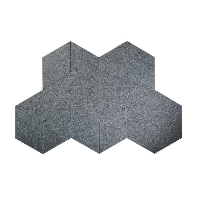 Мягкие шумопоглощающие панели для стен MyMatto - Ромб серый фото