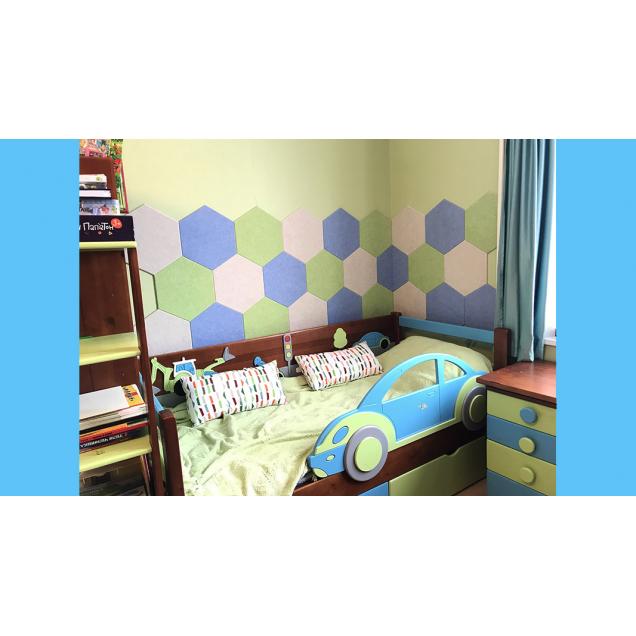 Мягкие настенные панели для детской комнаты MyMatto - Квадрат салатовый
