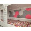 Гипоаллергенные панели из ЭКО-войлока на стену MyMatto - Треугольник красный мраморный фотографии