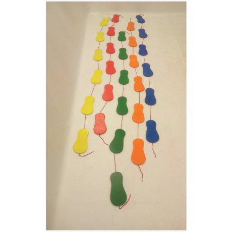 Координационная дорожка для детей из фанеры ЗМЕЙКА-ШАГАЙКА «Следы» 