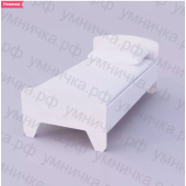 Кровать Лесная сказка (ЛДСП белый)