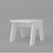 Детская скамейка Весенний закат (ЛДСП и фанера)