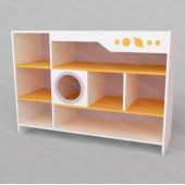 Детский стеллаж с круглым декором Космос