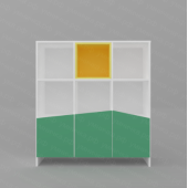 Стеллаж детский Весенний закат 9 - секций