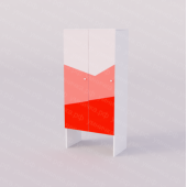 Детский шкафчик Весенний закат 2 секции (ЛДСП, ХДФ)