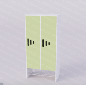 Детский шкафчик Солнечное лето 2 секции (ЛДСП, ЛМДФ)