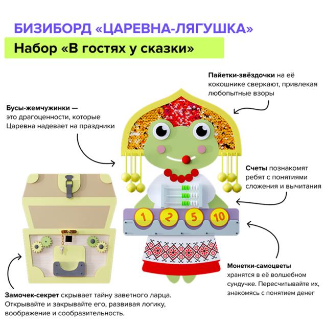 Набор бизибордов - В гостях у сказки (настольные и настенные)