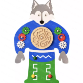 Бизиборд Волчок-Серый бочок