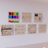 Комплект развивающих модулей - 7 панелей монтессори в 1 наборе