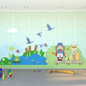 Декоративно-развивающая панель - Рыбалка