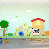 Декоративно-развивающая панель - Молочная ферма