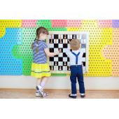 Настенная игра 2 в 1 Шашки + шахматы