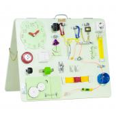 Бизиборд Люкс с магнитно-меловой доской Крем-Брюле 50х60 см