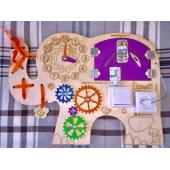 Развивающая доска Бизиборд "Слон" 47х35 см